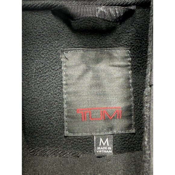 Tech By Tumi Men's Softshell Zip Jacket Black Sz M Zippered Pockets Windbreaker - Picture 4 of 10